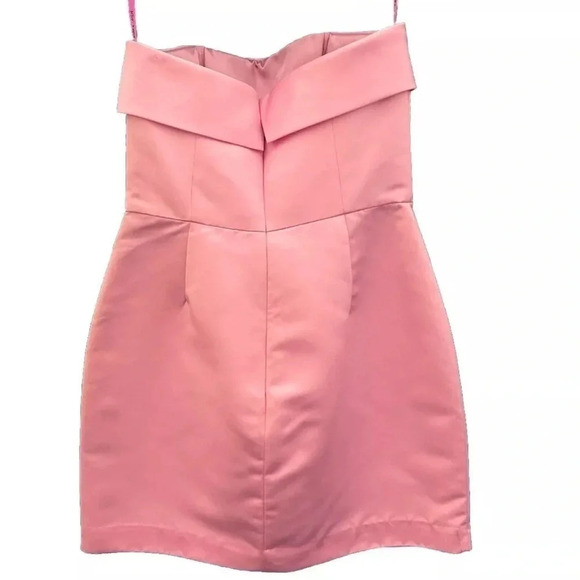 Vintage Betsey Johnson Baby Pink Satin Mini Dress. Size 8 - Picture 3 of 4